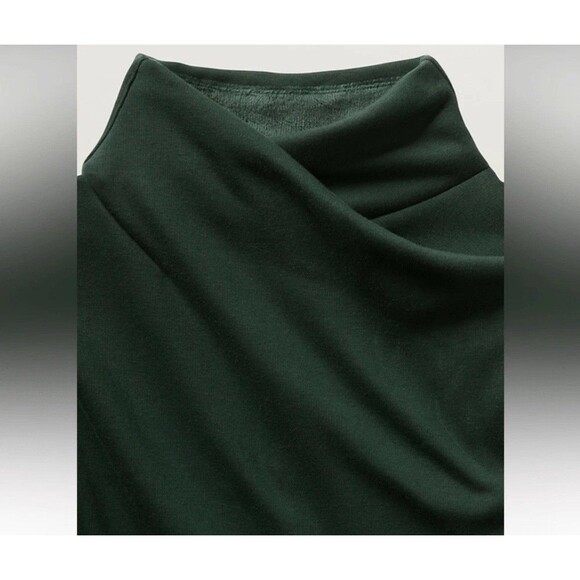 Athleta Cozy Karma Twist Neck Sweatshirt Seaweed Snack Womens Size Medium - Picture 2 of 8